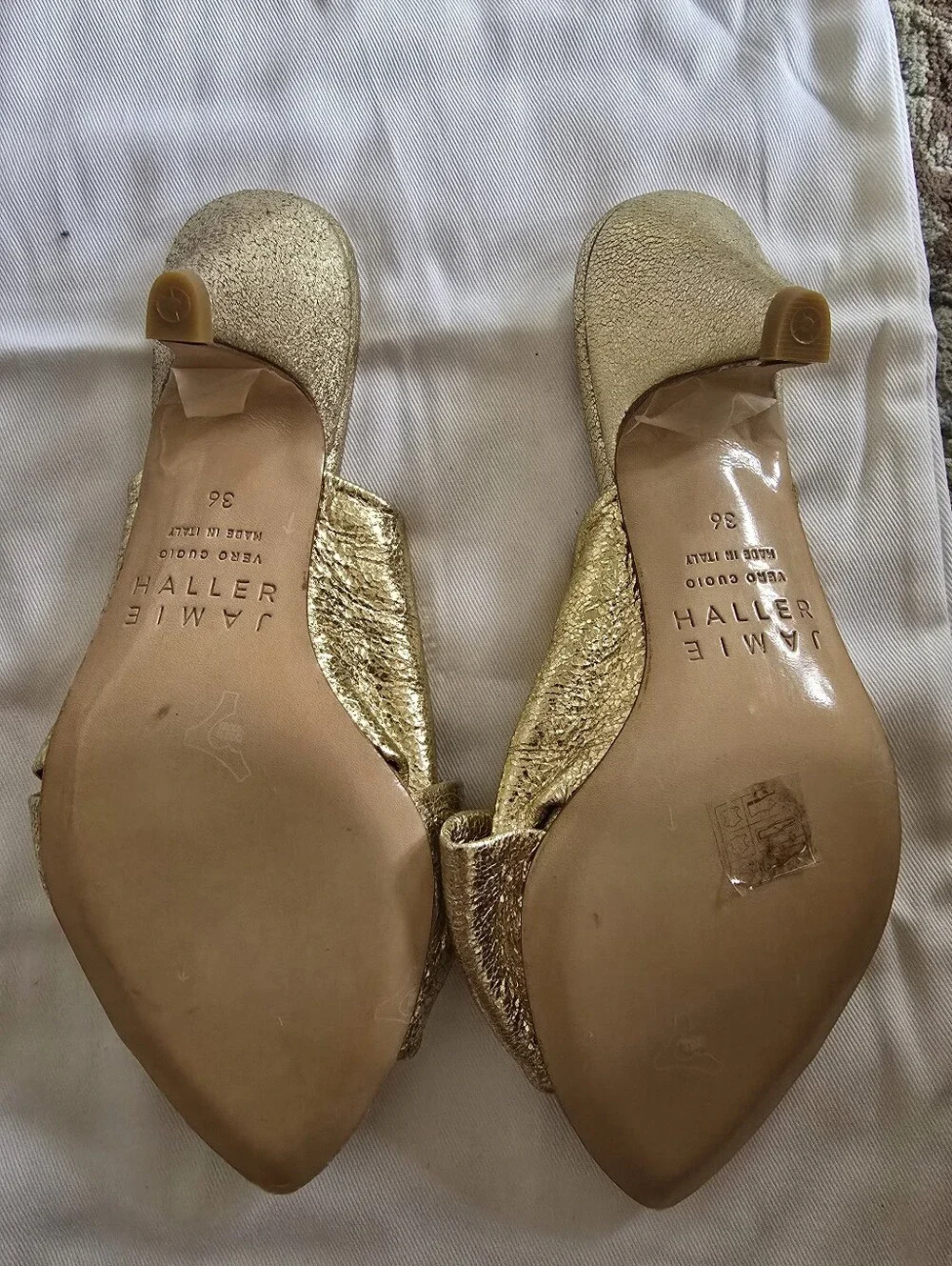 Jamie Haller The Knot Heel In Gold